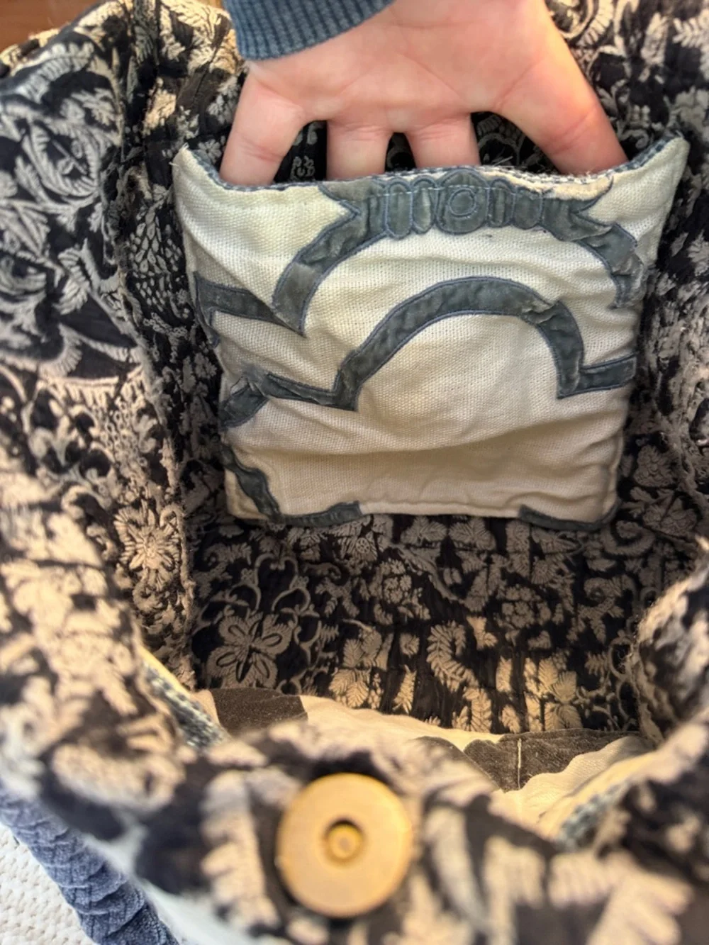 Peace of Thread Handmade Boho Tote Bag Patchwork Artisan Purse OOAK